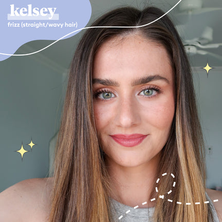 Kelsey's Apple Matcha Kale Superfoods Wash Routine for Frizzy Hair